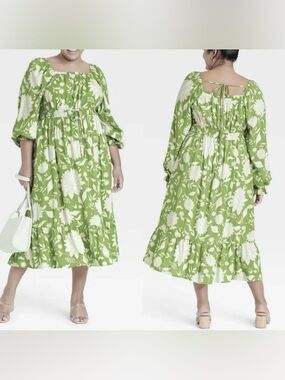 Ava + Viv Floral Dress 1X Pockets